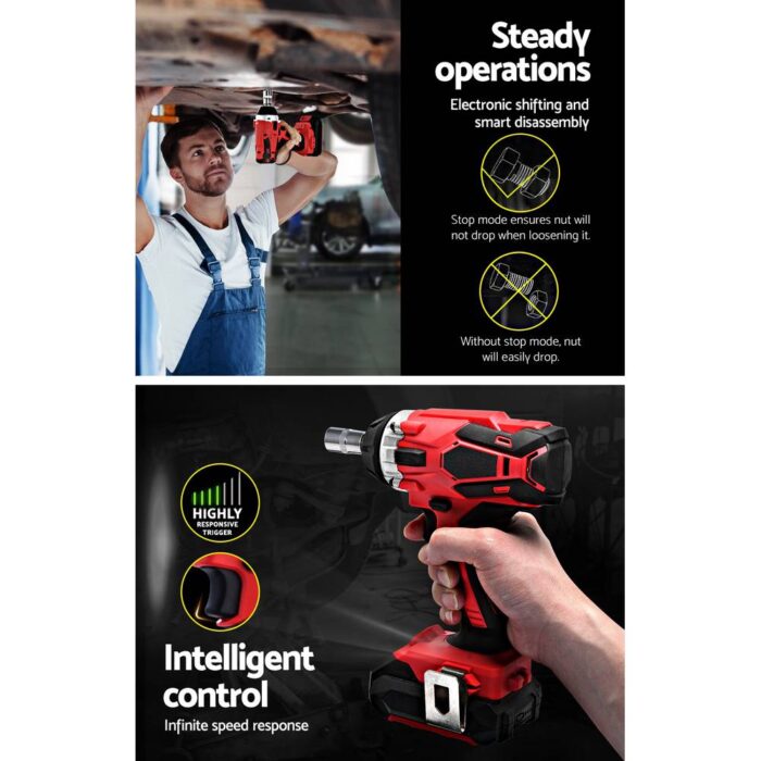GIANTZ Cordless Impact Wrench 20V Lithium-Ion Battery Rattle Gun Sockets - Image 7
