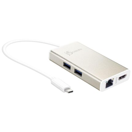 J5create JCA374 USB-C TYPE-C Multi adapter (USB-C to 2 x USB 3.0, Gigabit Ethernet port, HDMI)