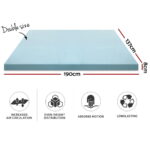 Giselle Bedding Memory Foam Mattress Topper Cool Gel 8cm Double - Image 3