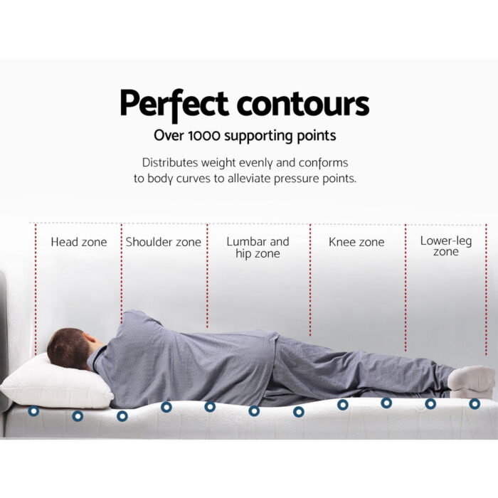 Giselle Bedding Memory Foam Mattress Topper Cool Gel 8cm Double - Image 4