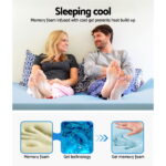 Giselle Bedding Memory Foam Mattress Topper Cool Gel 8cm Double - Image 5
