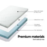 Giselle Bedding Memory Foam Mattress Topper Cool Gel 8cm Double - Image 6