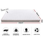 Giselle Bedding Memory Foam Mattress Topper Bed Underlay Cover Queen 7cm - Image 3
