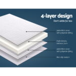Giselle Bedding Memory Foam Mattress Topper Bed Underlay Cover Queen 7cm - Image 6