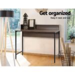 Artiss Computer Desk Shelf Oak 100CM - Image 7