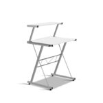 Artiss Computer Desk L-Shape Keyboard Tray Shelf White - Image 6