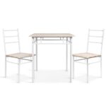 Artiss Dining Table And Chairs Set fo 3 Oak - Image 2