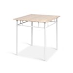 Artiss Dining Table And Chairs Set fo 3 Oak - Image 4