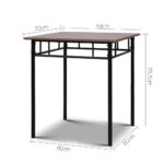 Artiss Dining Table And Chairs Set fo 3 Walnut - Image 4