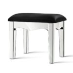 Artiss Mirrored Furniture Dressing Table Stool Foot Vanity Stools Makeup Chairs - Image 2