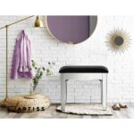 Artiss Mirrored Furniture Dressing Table Stool Foot Vanity Stools Makeup Chairs - Image 3