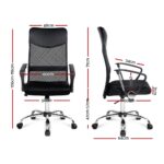 Artiss Mesh Office Chair High Back Black - Image 3