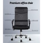 Artiss Mesh Office Chair High Back Black - Image 4