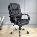Artiss Executive Office Chair Leather Tilt Black