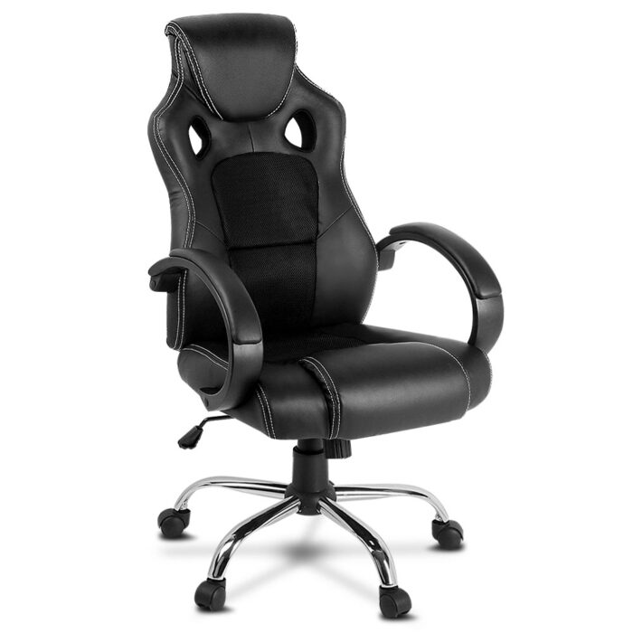 Artiss Maverick Gaming Chair Office Chairs Black - Image 2