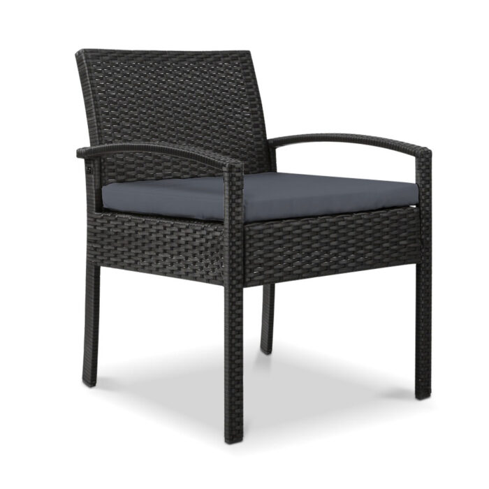 Gardeon Outdoor Dining Chairs Patio Furniture Rattan Lounge Chair Cushion Felix - Image 2