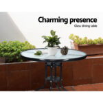 Gardeon 3PC Bistro Set Outdoor Furniture Rattan Table Chairs Cushion Patio Garden Ezra - Image 6