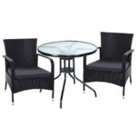 Gardeon Outdoor Dining Chairs Bistro Patio Furniture Chair Wicker Garden Extra Large Tea Coffee Cafe Bar Set - Image 2