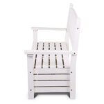 Gardeon Outdoor Storage Bench Box Wooden Garden Chair 2 Seat Timber Furniture White - Image 3