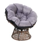 Gardeon Outdoor Chairs Outdoor Furniture Papasan Chair Wicker Patio Garden Brown - Image 2
