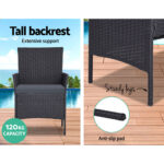Gardeon 4 Piece Outdoor Lounge Setting Patio Furniture Sofa Set Grey - Image 5