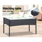 Gardeon 4 Piece Outdoor Lounge Setting Patio Furniture Sofa Set Grey - Image 7