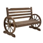 Gardeon Outdoor Garden Bench Wooden 2 Seat Wagon Chair Patio Furniture Teak - Image 2