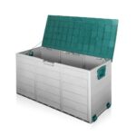 Gardeon Outdoor Storage Box 290L Lockable Organiser Garden Deck Shed Tool Green - Image 4