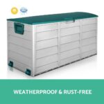 Gardeon Outdoor Storage Box 290L Lockable Organiser Garden Deck Shed Tool Green - Image 7