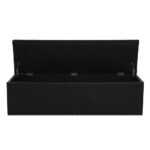 Artiss Storage Ottoman Blanket Box 140cm Leather Black - Image 4