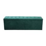 Artiss Storage Ottoman Blanket Box 140cm Velvet Green - Image 4