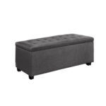 Artiss Storage Ottoman Blanket Box 97cm Linen Grey - Image 2