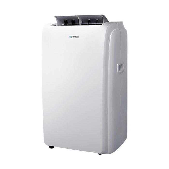 Devanti Portable Air Conditioner Cooling Mobile Fan Cooler Remote Window Kit White 3300W - Image 2