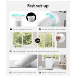 Devanti Portable Air Conditioner Cooling Mobile Fan Cooler Remote Window Kit White 3300W - Image 7