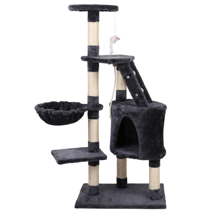 i.Pet Cat Tree 120cm Tower Scratching Post Scratcher Wood Condo House Bed Toys - Image 2