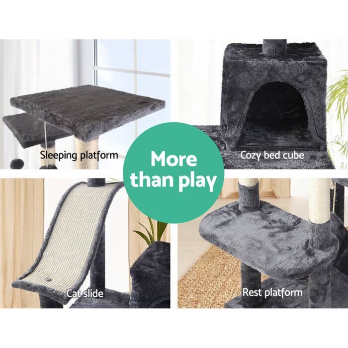 i.Pet Cat Tree 171cm Tower Scratching Post Scratcher Wooden Condo House Bed Toys - Image 6