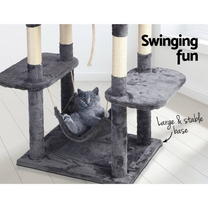i.Pet Cat Tree 171cm Tower Scratching Post Scratcher Wooden Condo House Bed Toys - Image 7