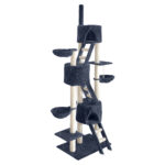 i.Pet Cat Tree 244cm Tower Scratching Post Scratcher Trees Condo House Grey - Image 4