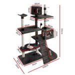 i.Pet Cat Tree 170cm Trees Scratching Post Scratcher Tower Condo House Furniture Wood - Image 3
