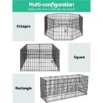 i.Pet 2x30" 8 Panel Dog Playpen Pet Fence Exercise Cage Enclosure Play Pen - Image 5