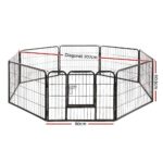 i.Pet 24" 8 Panel Dog Playpen Pet Exercise Cage Enclosure Fence Play Pen - Image 3
