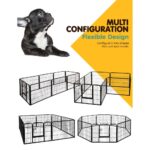 i.Pet 24" 8 Panel Dog Playpen Pet Exercise Cage Enclosure Fence Play Pen - Image 4
