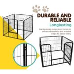 i.Pet 24" 8 Panel Dog Playpen Pet Exercise Cage Enclosure Fence Play Pen - Image 6