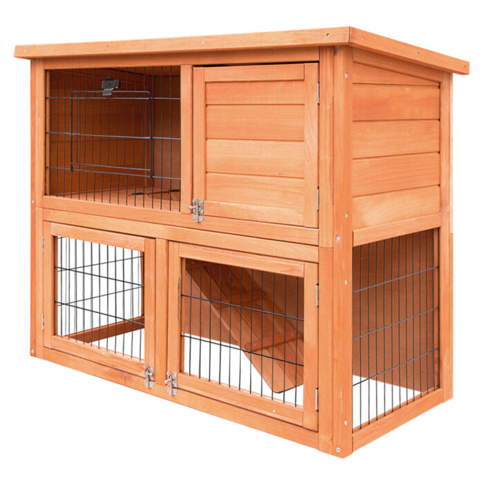 i.Pet Chicken Coop 88cm x 40cm x 76cm Rabbit Hutch Large House Run Wooden Cage Outdoor - Image 3