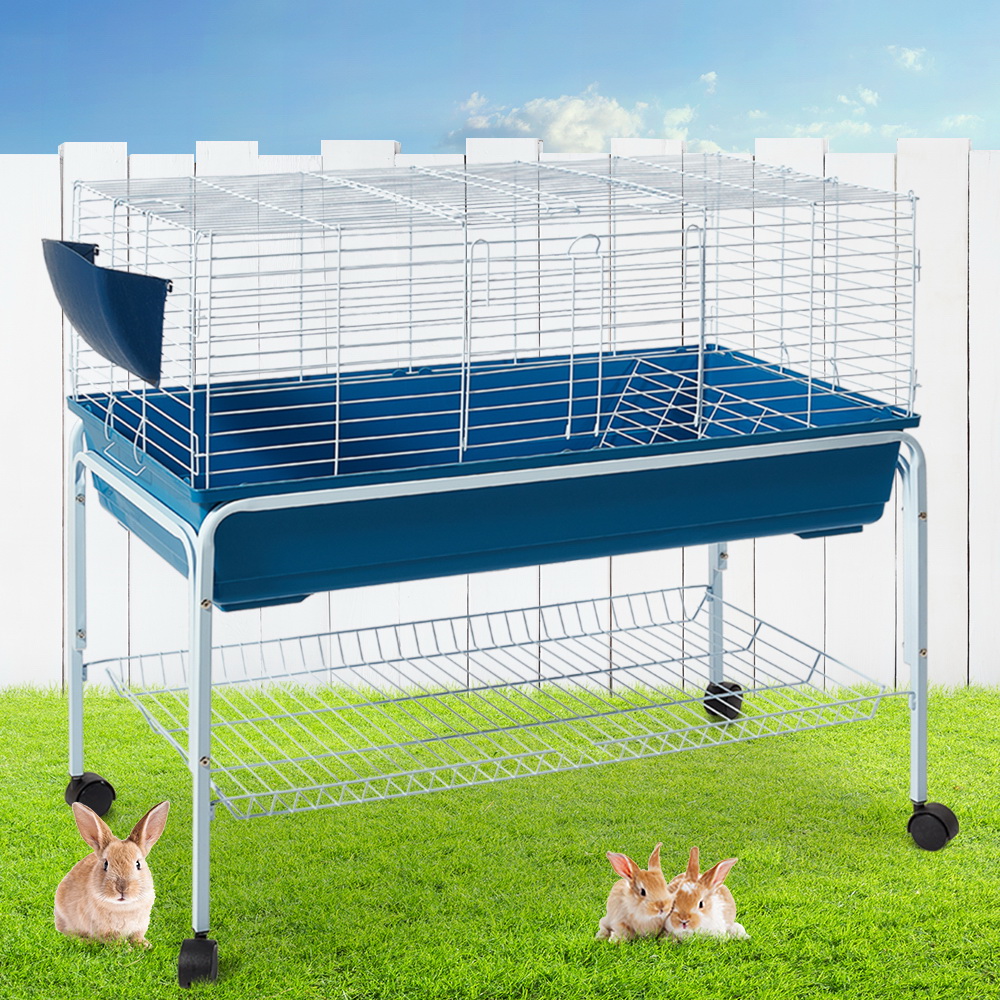 i.Pet 100cm Rabbit Bunny Guinea Pig Home i.Pet Rabbit Cage Hutch 106cm Indoor Enclosure Carrier - Image 1