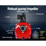 Giantz Petrol Water Pump 2" High Flow Transfer Fire Fighting Irrigation - Image 5
