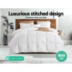 Giselle Bedding 800GSM Goose Down Feather Quilt Super King - Image 3