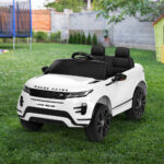 Kids Electric Ride On Car Land Rover Licensed Toy Cars Remote 12V Battery White