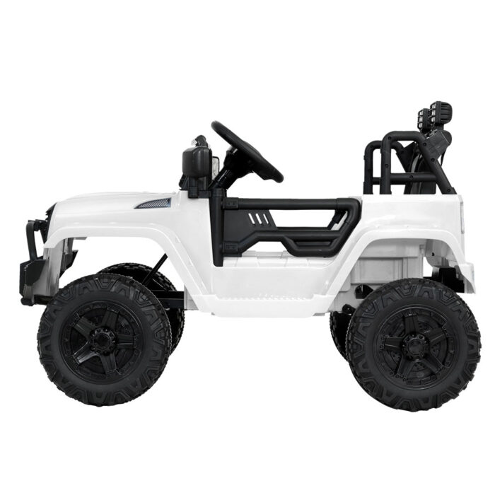 Rigo Kids Electric Ride On Car Jeep Toy Cars Remote 12V White - Image 3