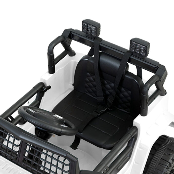 Rigo Kids Electric Ride On Car Jeep Toy Cars Remote 12V White - Image 2